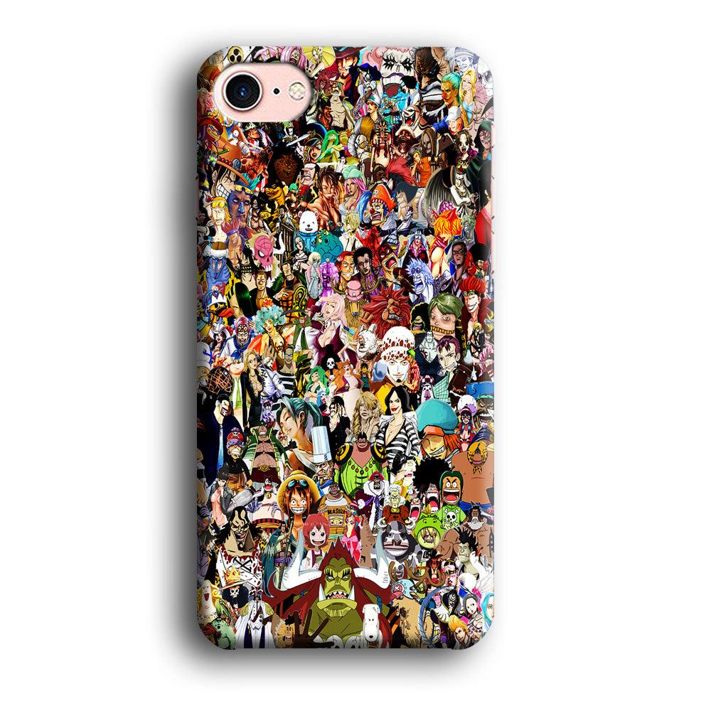 One Piece All Character iPhone 8 Case-Plastic / Full Wrap (3D Case)-Xtracase