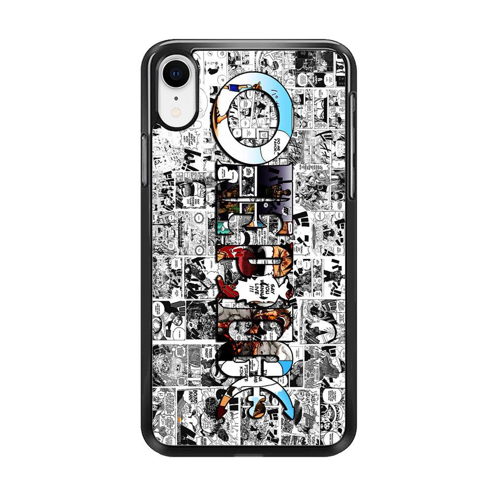 One Piece Comic Background iPhone XR Case-Rubber / Black (2D Case)-Xtracase