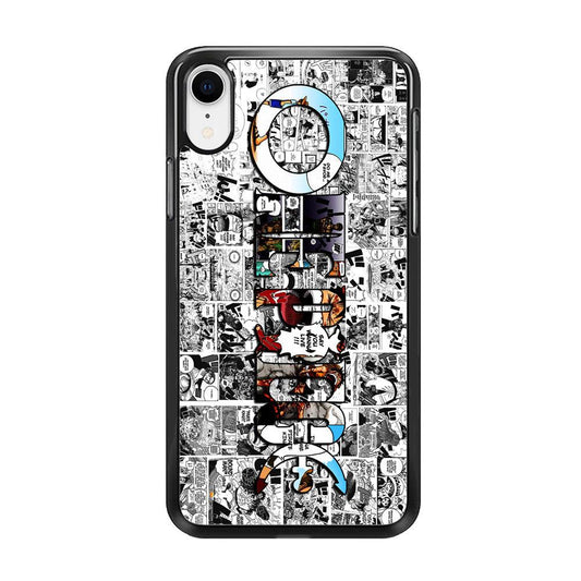 One Piece Comic Background iPhone XR Case-Rubber / Black (2D Case)-Xtracase