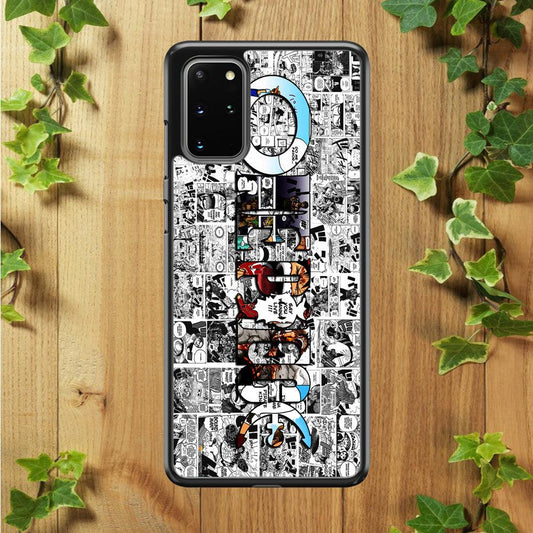 One Piece Comic Background Samsung Galaxy S20 Plus Case-Rubber / Black (2D Case)-Xtracase