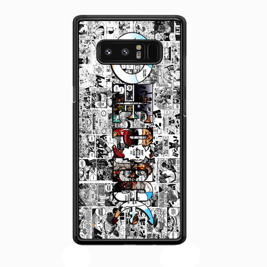One Piece Comic Background Samsung Galaxy Note 8 Case-Rubber / White (2D Case)-Xtracase