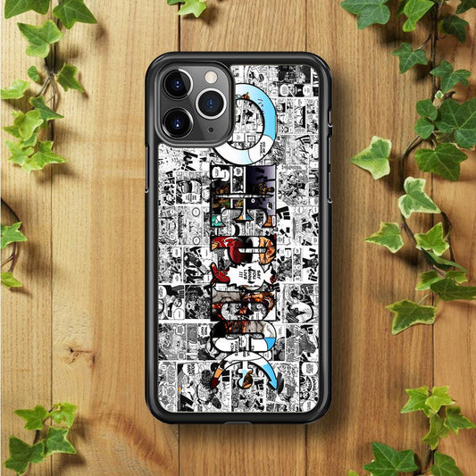 One Piece Comic Background iPhone 11 Pro Case-Rubber / Black (2D Case)-Xtracase