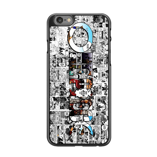 One Piece Comic Background iPhone 6 | 6s Case-Rubber / Black (2D Case)-Xtracase