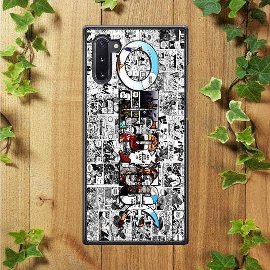 One Piece Comic Background Samsung Galaxy Note 10 Case-Rubber / Black (2D Case)-Xtracase