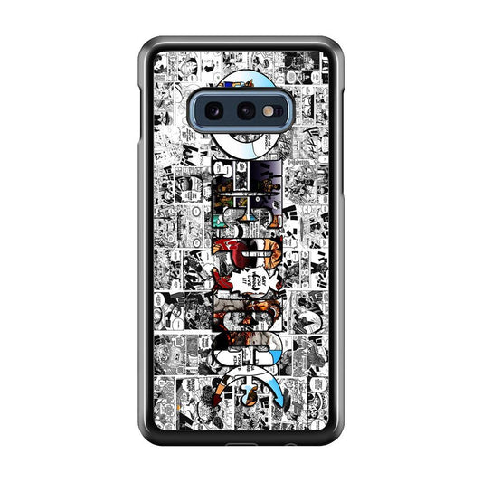 One Piece Comic Background Samsung Galaxy S10E Case-Rubber / Black (2D Case)-Xtracase