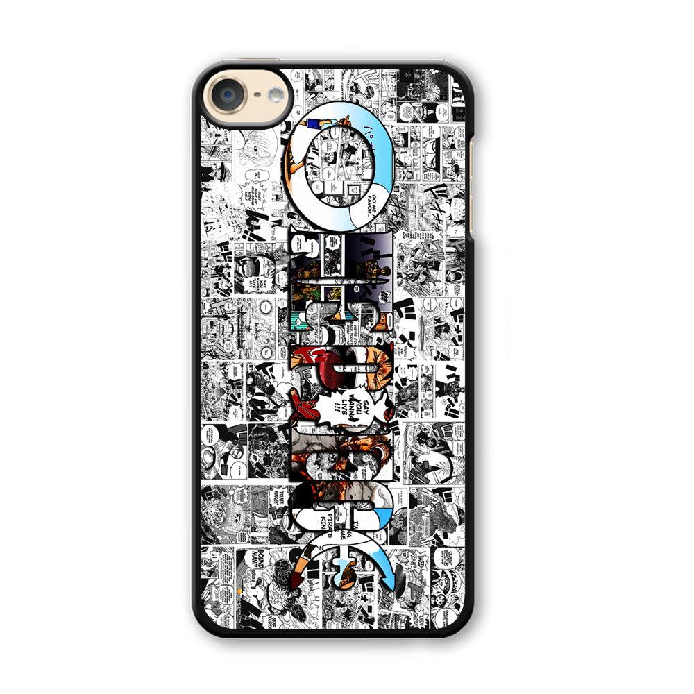 One Piece Comic Background iPod Touch 6 Case-Plastic / White (2D Case)-Xtracase
