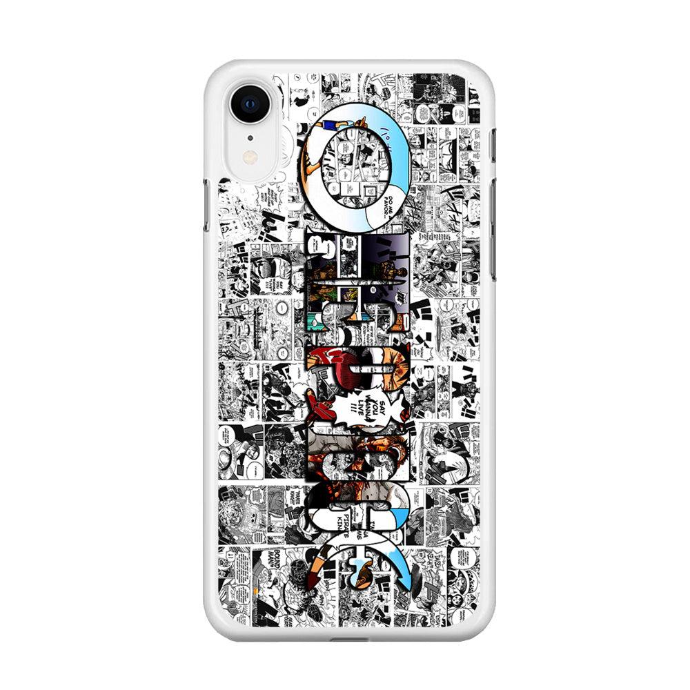 One Piece Comic Background iPhone XR Case-Rubber / White (2D Case)-Xtracase