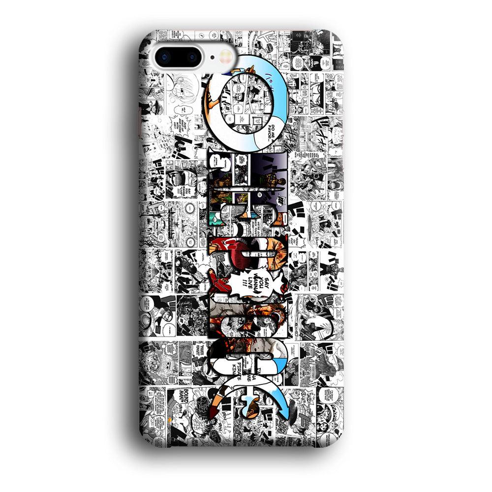 One Piece Comic Background iPhone 7 Plus Case-Plastic / Full Wrap (3D Case)-Xtracase