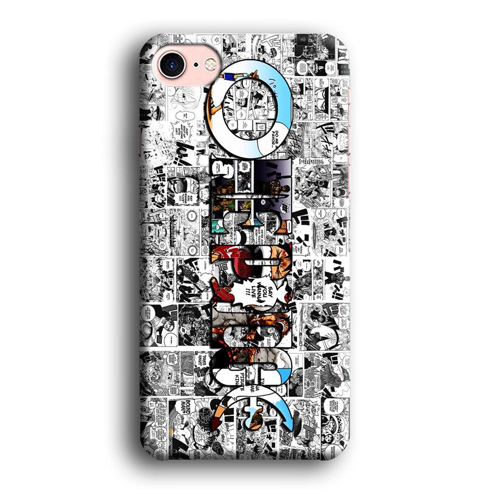 One Piece Comic Background iPhone SE 2020 Case-Plastic / Full Wrap (3D Case)-Xtracase