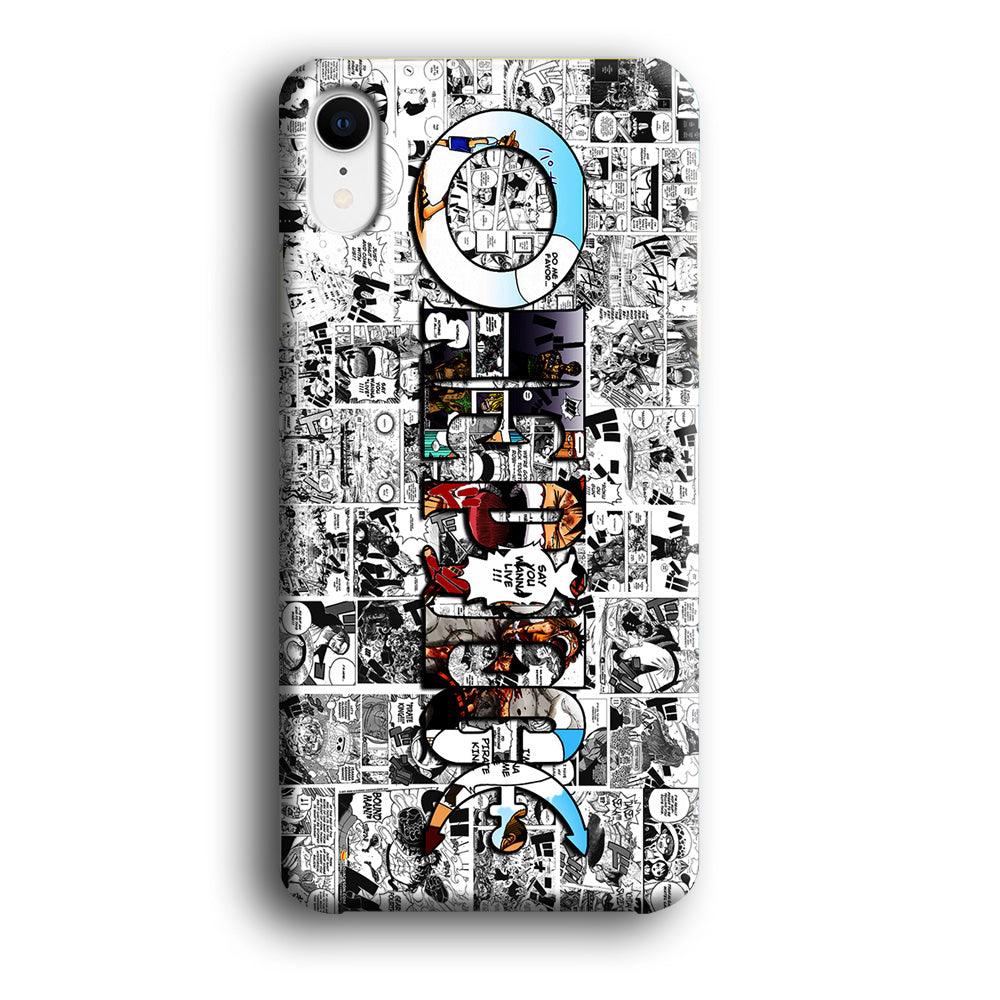 One Piece Comic Background iPhone XR Case-Plastic / Full Wrap (3D Case)-Xtracase