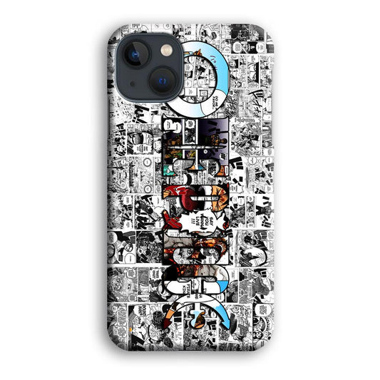 One Piece Comic Background iPhone 13 Mini Case-Plastic / Full Wrap (3D Case)-Xtracase