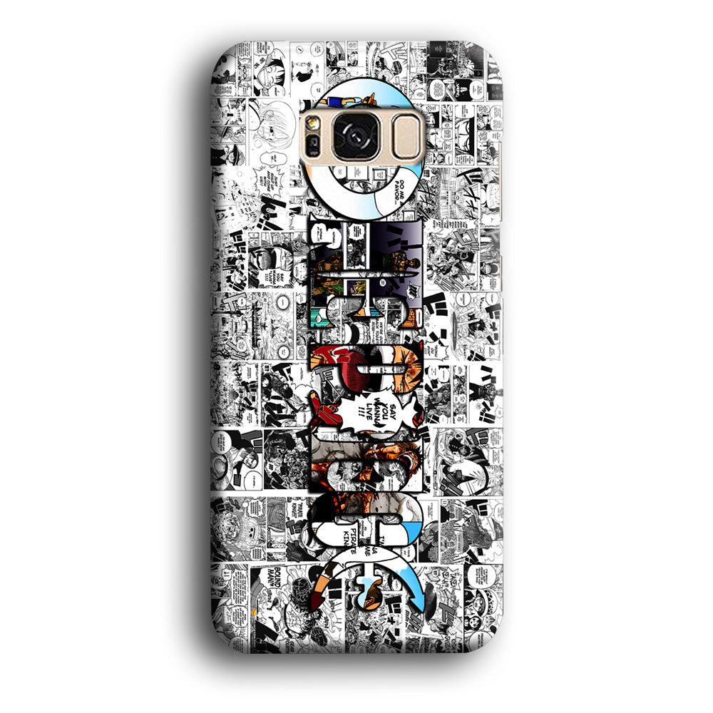 One Piece Comic Background Samsung Galaxy S8 Case-Plastic / Full Wrap (3D Case)-Xtracase