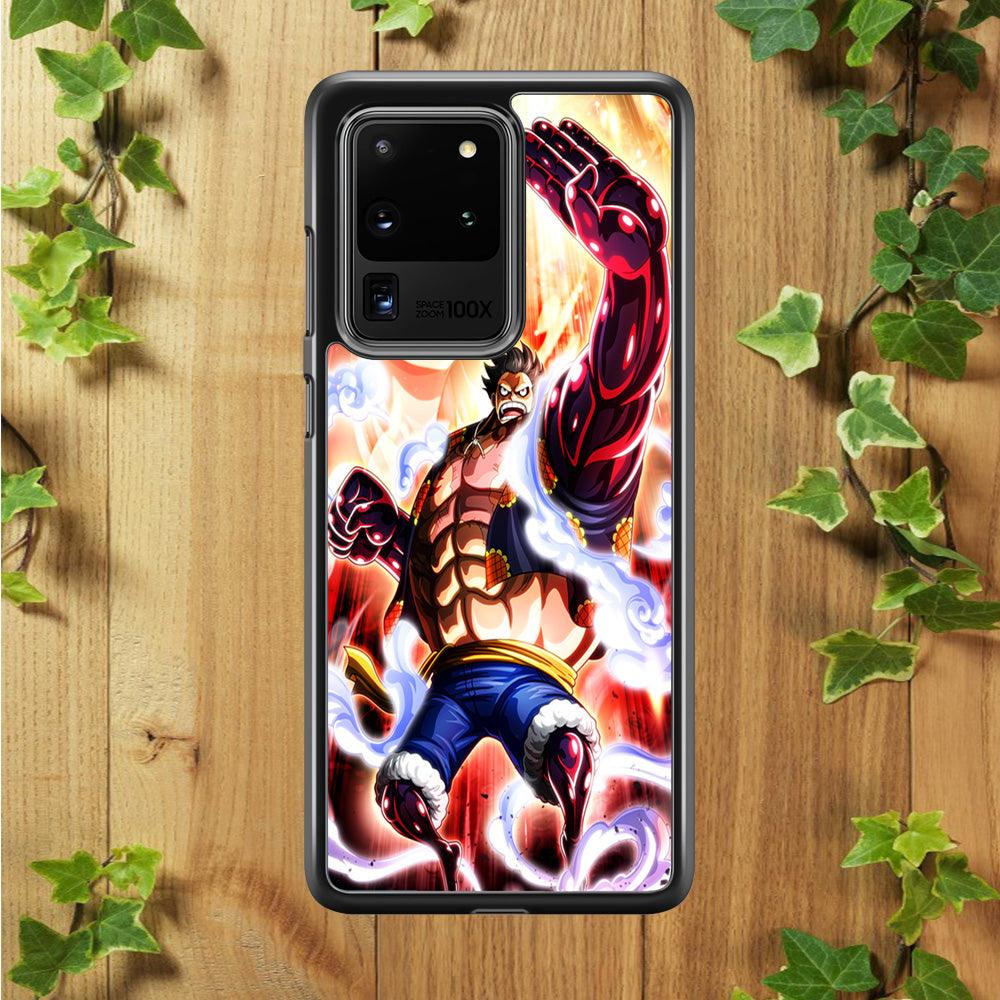 One Piece Luffy Bound Man Samsung Galaxy S20 Ultra Case-Rubber / Black (2D Case)-Xtracase
