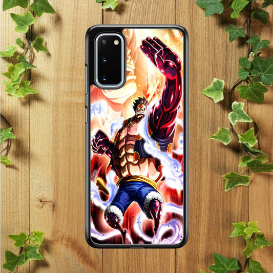 One Piece Luffy Bound Man Samsung Galaxy S20 Case-Rubber / White (2D Case)-Xtracase