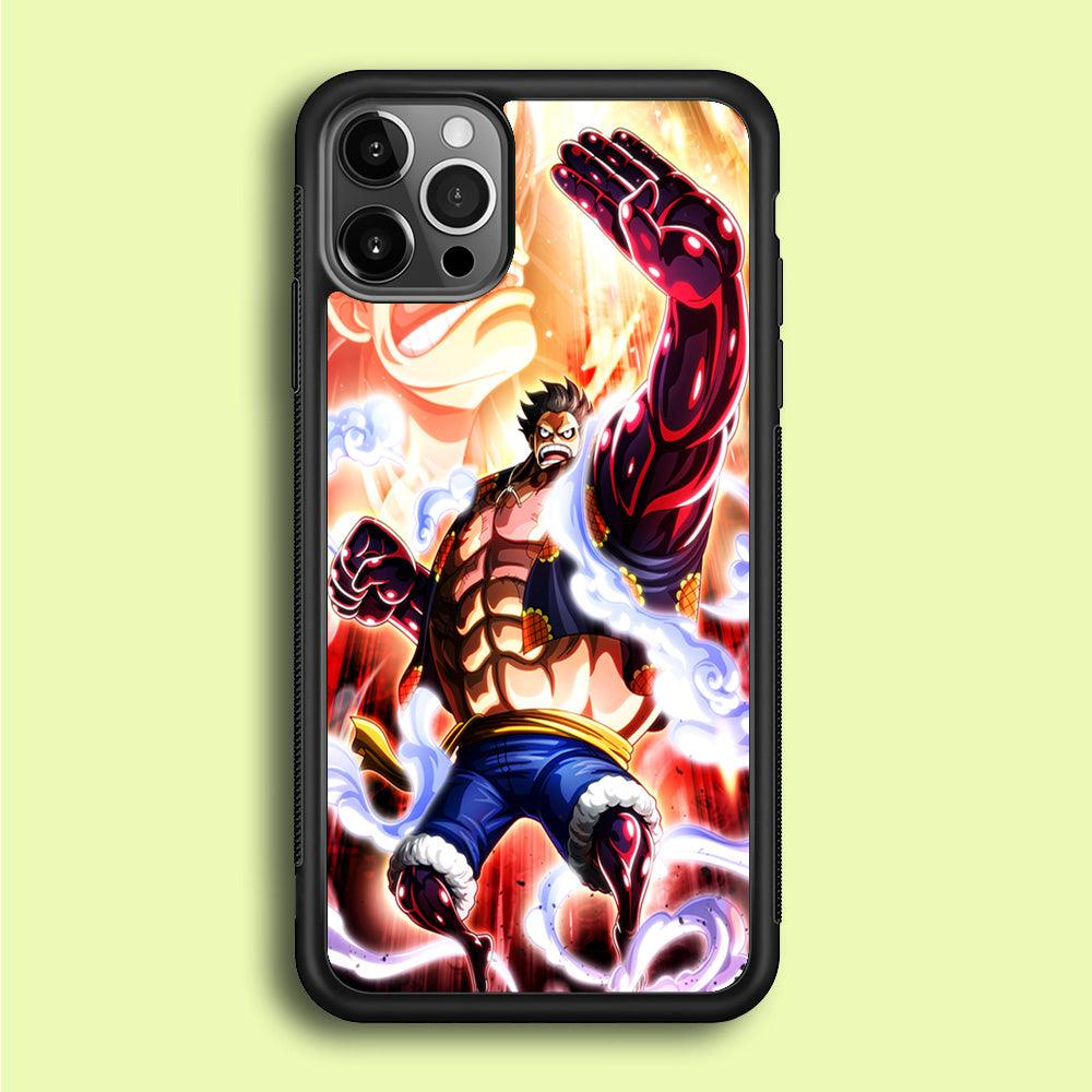 One Piece Luffy Bound Man iPhone 12 Pro Case-Rubber / Black (2D Case)-Xtracase