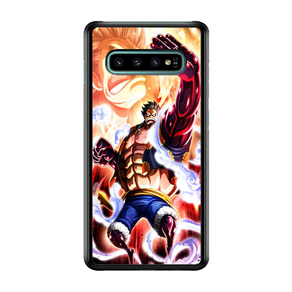 One Piece Luffy Bound Man Samsung Galaxy S10 Case-Rubber / White (2D Case)-Xtracase