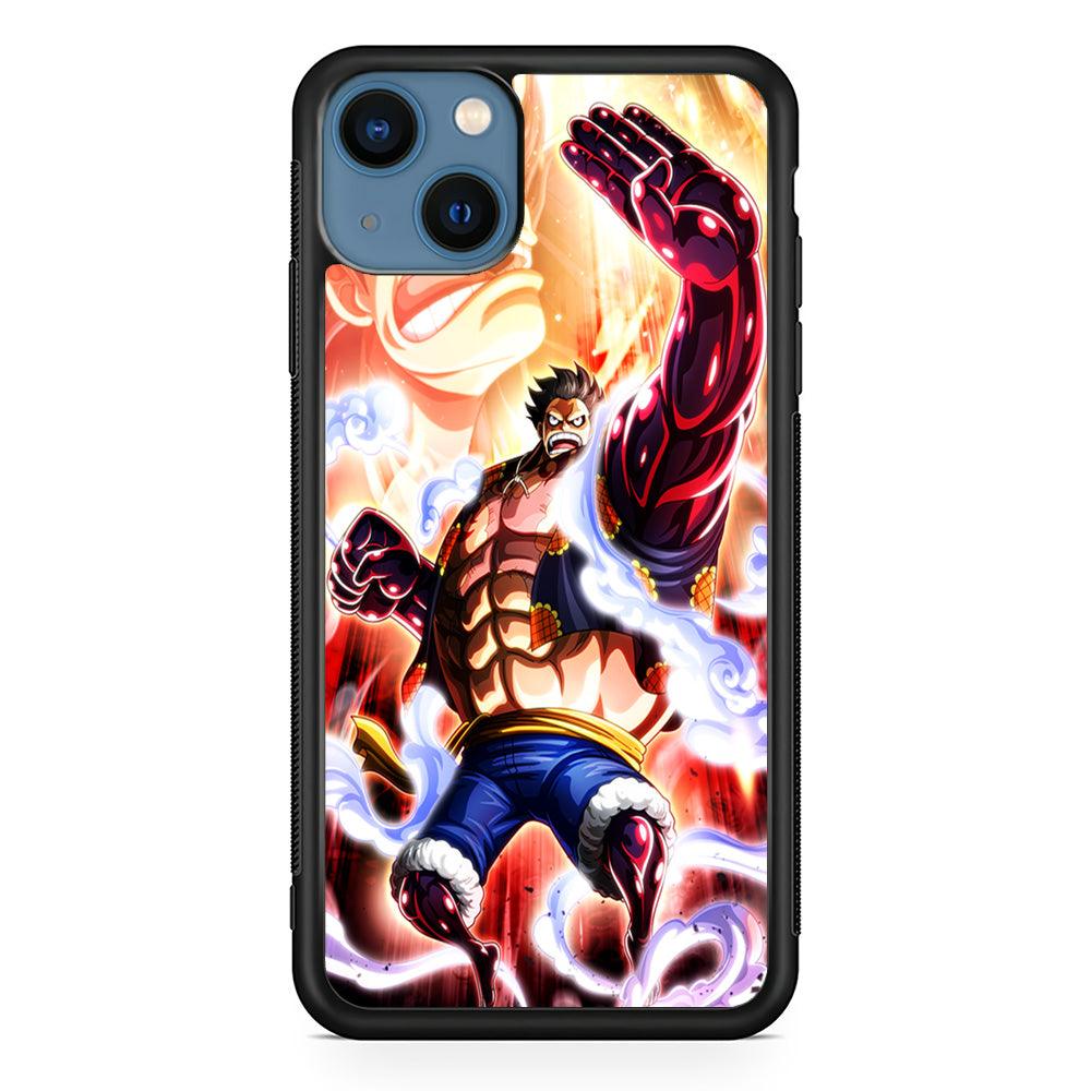 One Piece Luffy Bound Man iPhone 13 Case-Rubber / Black (2D Case)-Xtracase