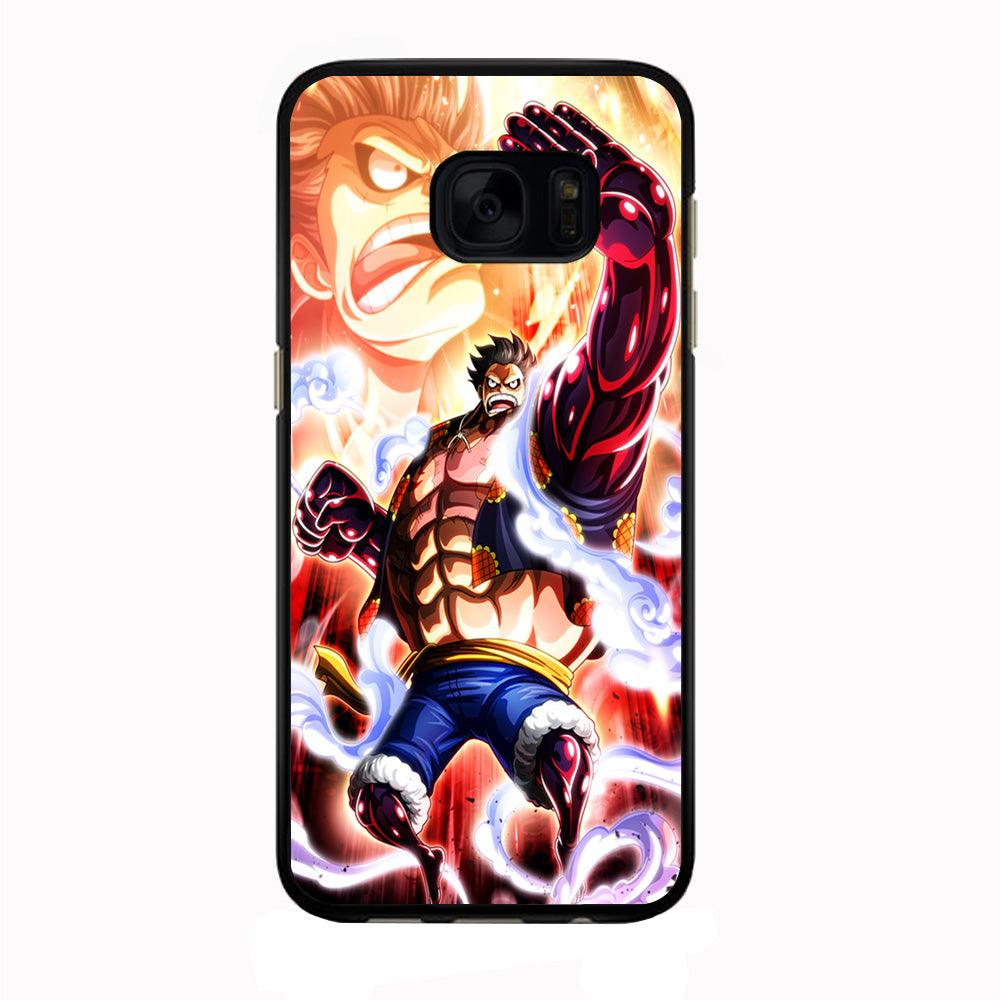 One Piece Luffy Bound Man Samsung Galaxy S7 Edge Case-Rubber / Black (2D Case)-Xtracase