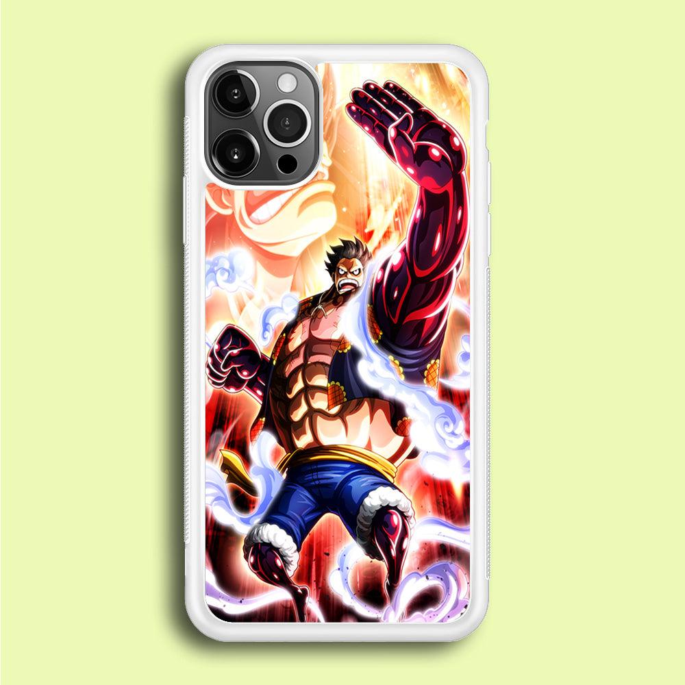 One Piece Luffy Bound Man iPhone 12 Pro Case-Rubber / White (2D Case)-Xtracase