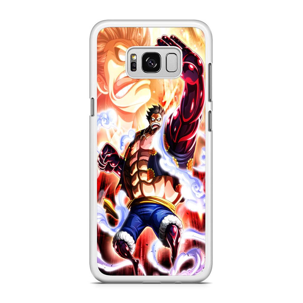 One Piece Luffy Bound Man Samsung Galaxy S8 Case-Rubber / White (2D Case)-Xtracase