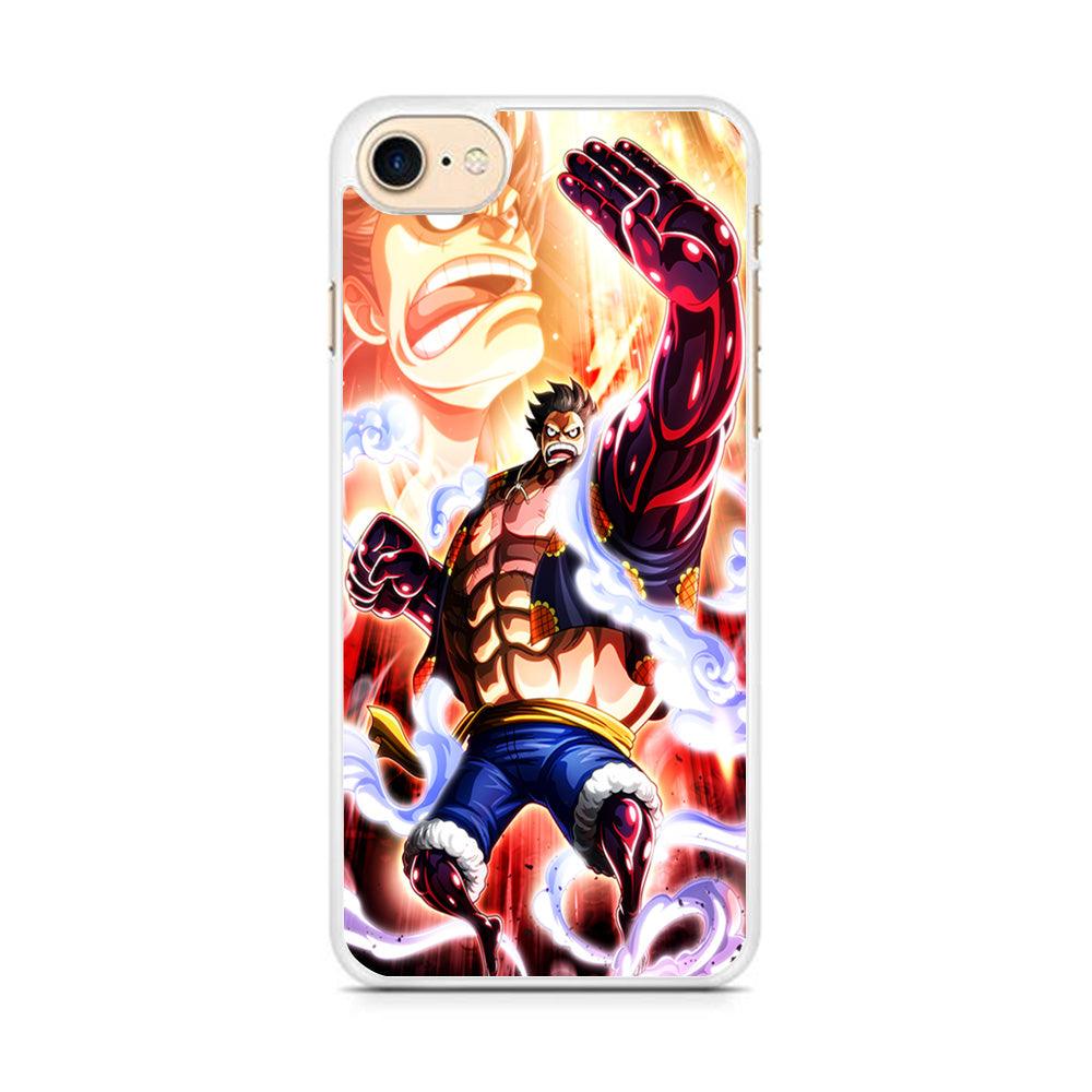 One Piece Luffy Bound Man iPhone 8 Case-Rubber / White (2D Case)-Xtracase