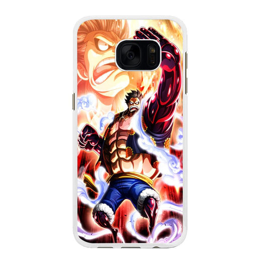 One Piece Luffy Bound Man Samsung Galaxy S7 Edge Case-Rubber / White (2D Case)-Xtracase