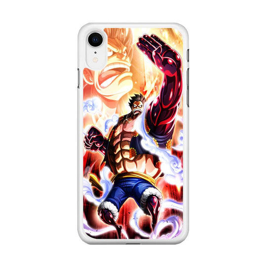 One Piece Luffy Bound Man iPhone XR Case-Rubber / White (2D Case)-Xtracase