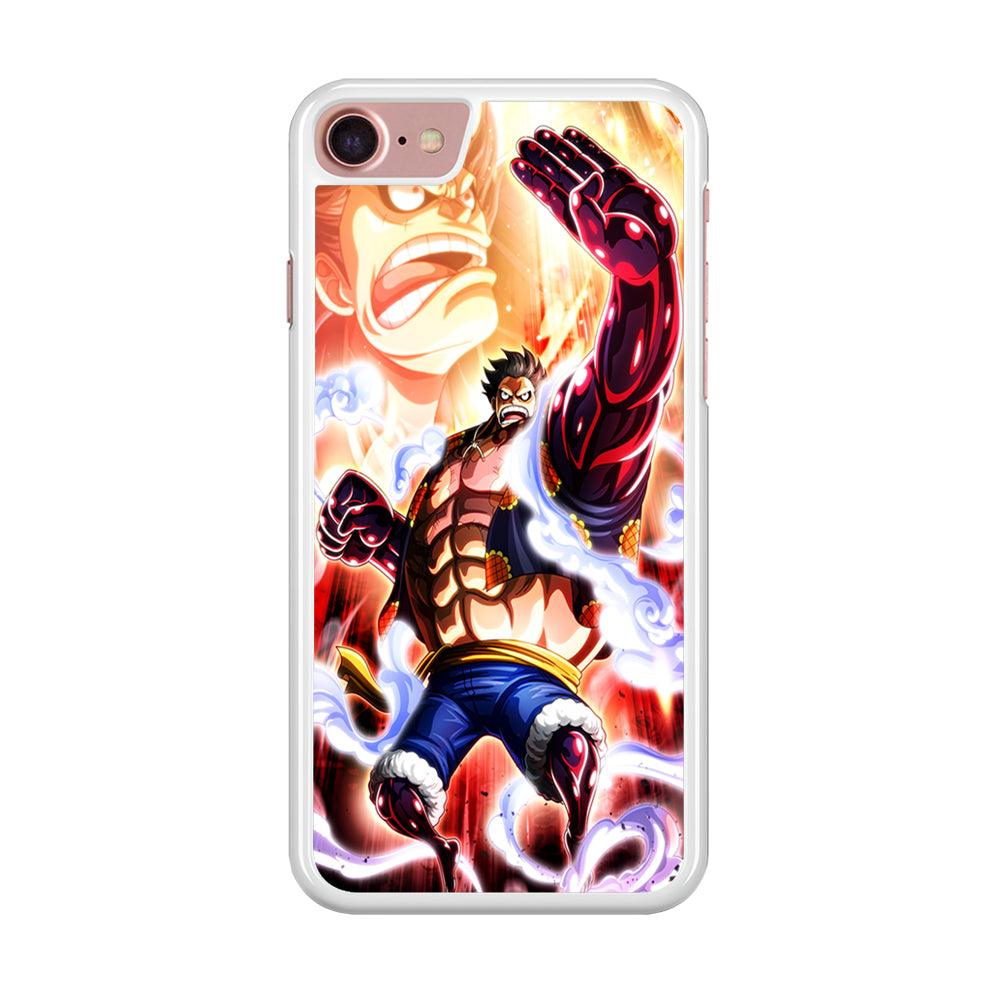 One Piece Luffy Bound Man iPhone SE 2020 Case-Rubber / White (2D Case)-Xtracase