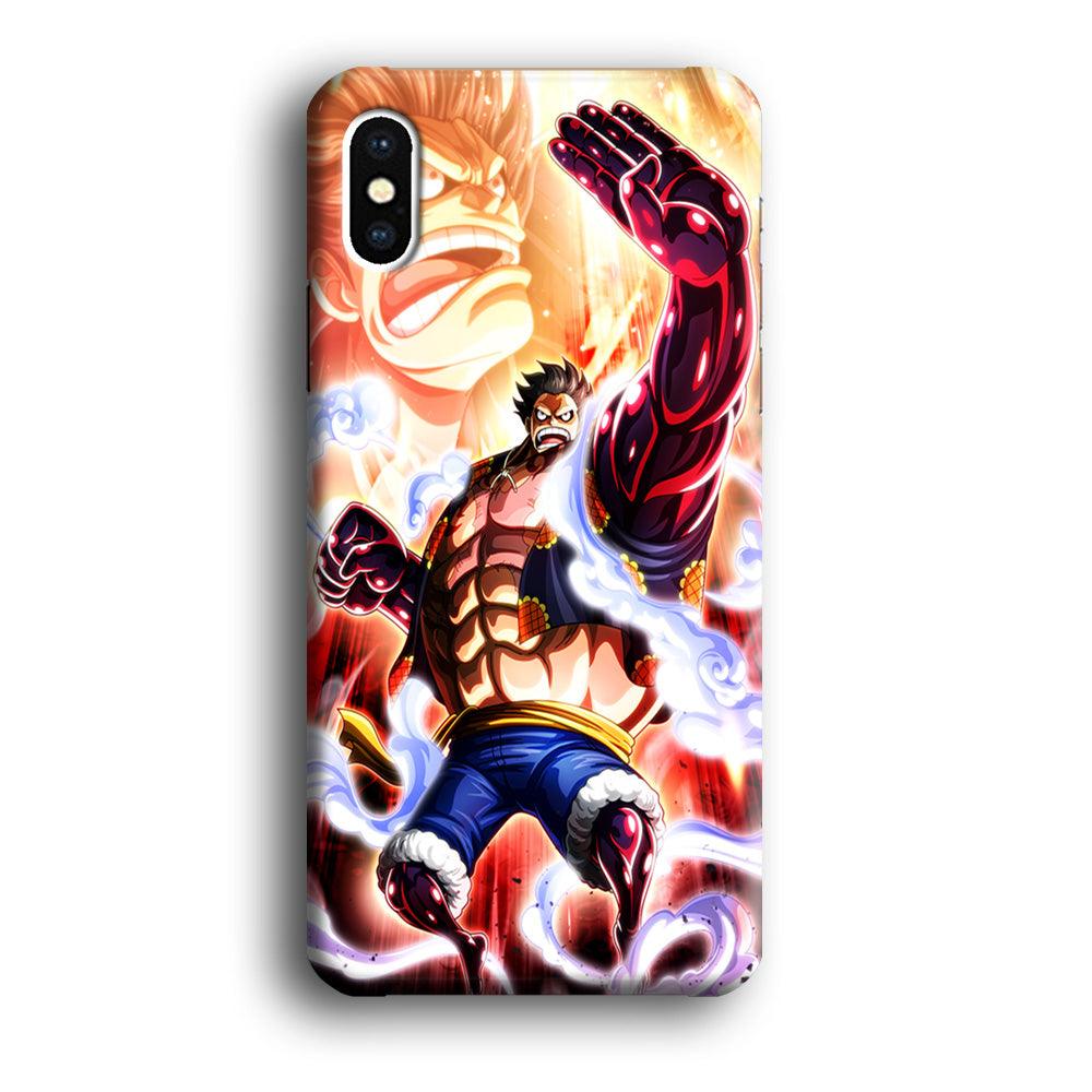 One Piece Luffy Bound Man iPhone Xs Case-Plastic / Full Wrap (3D Case)-Xtracase