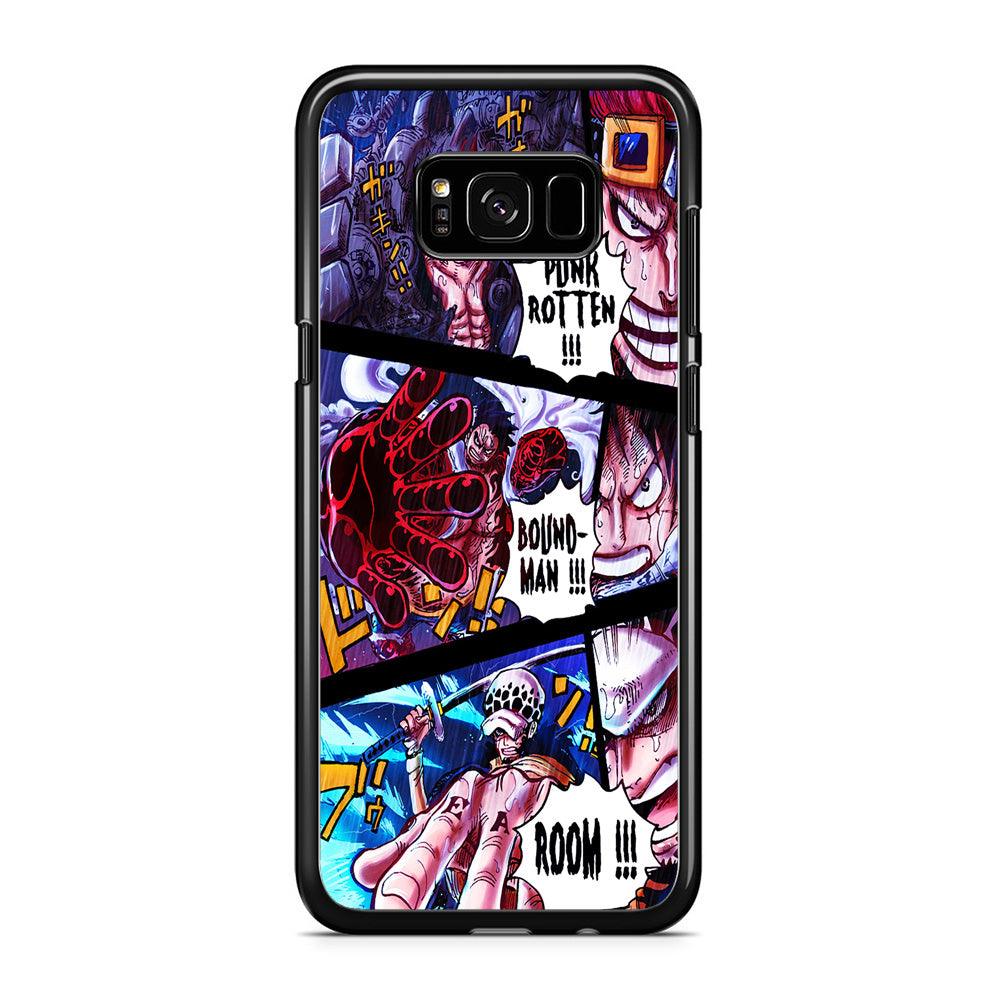 One Piece Luffy Kid Law Comic Samsung Galaxy S8 Case-Rubber / Black (2D Case)-Xtracase