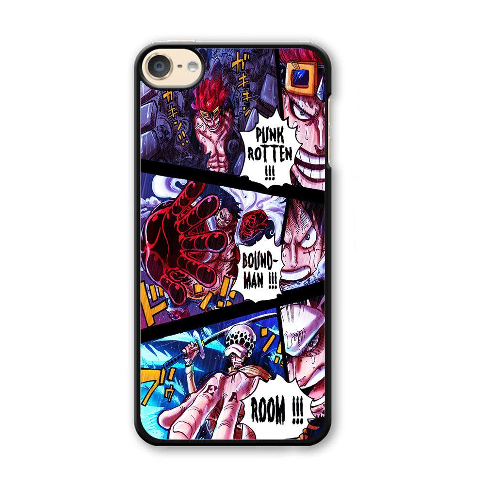 One Piece Luffy Kid Law Comic iPod Touch 6 Case-Plastic / White (2D Case)-Xtracase