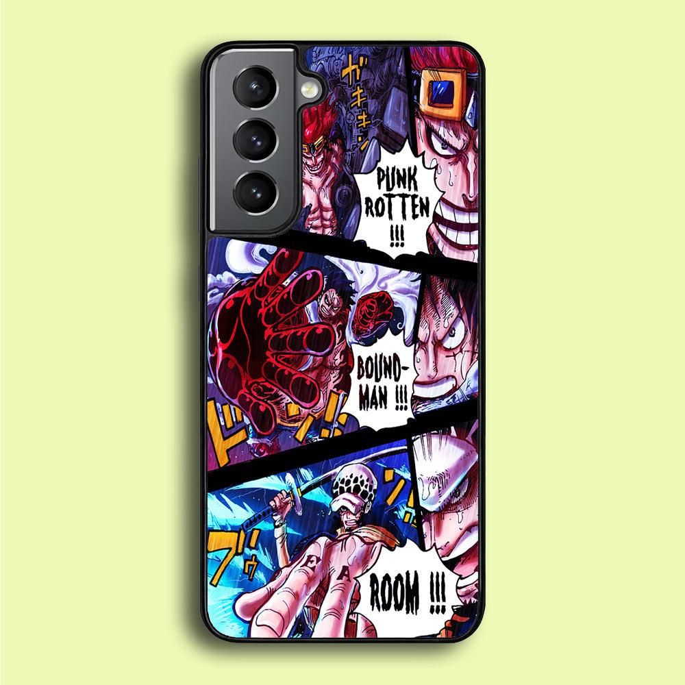 One Piece Luffy Kid Law Comic Samsung Galaxy S21 Plus Case-Plastic / Full Wrap (3D Case)-Xtracase