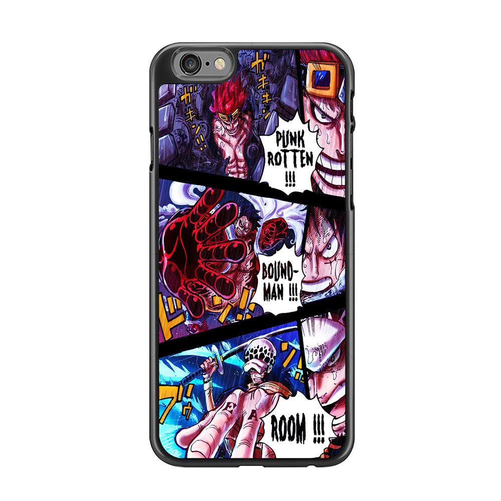 One Piece Luffy Kid Law Comic iPhone 6 | 6s Case-Rubber / Black (2D Case)-Xtracase