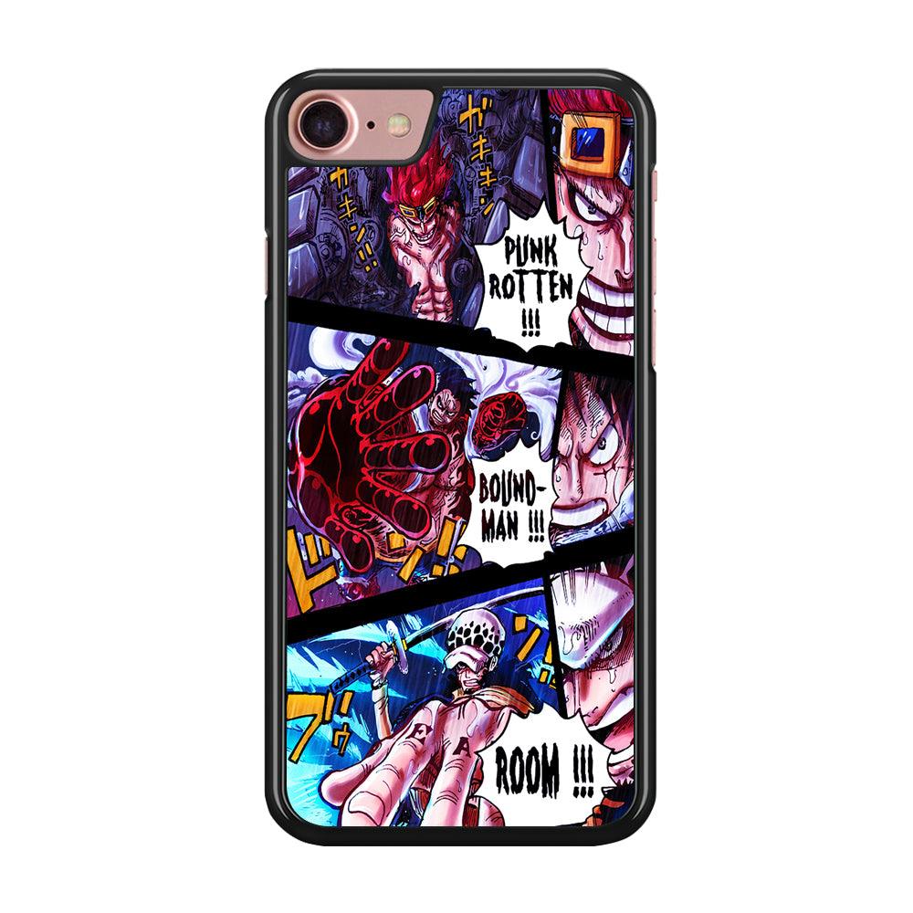 One Piece Luffy Kid Law Comic iPhone SE 2020 Case-Rubber / Black (2D Case)-Xtracase