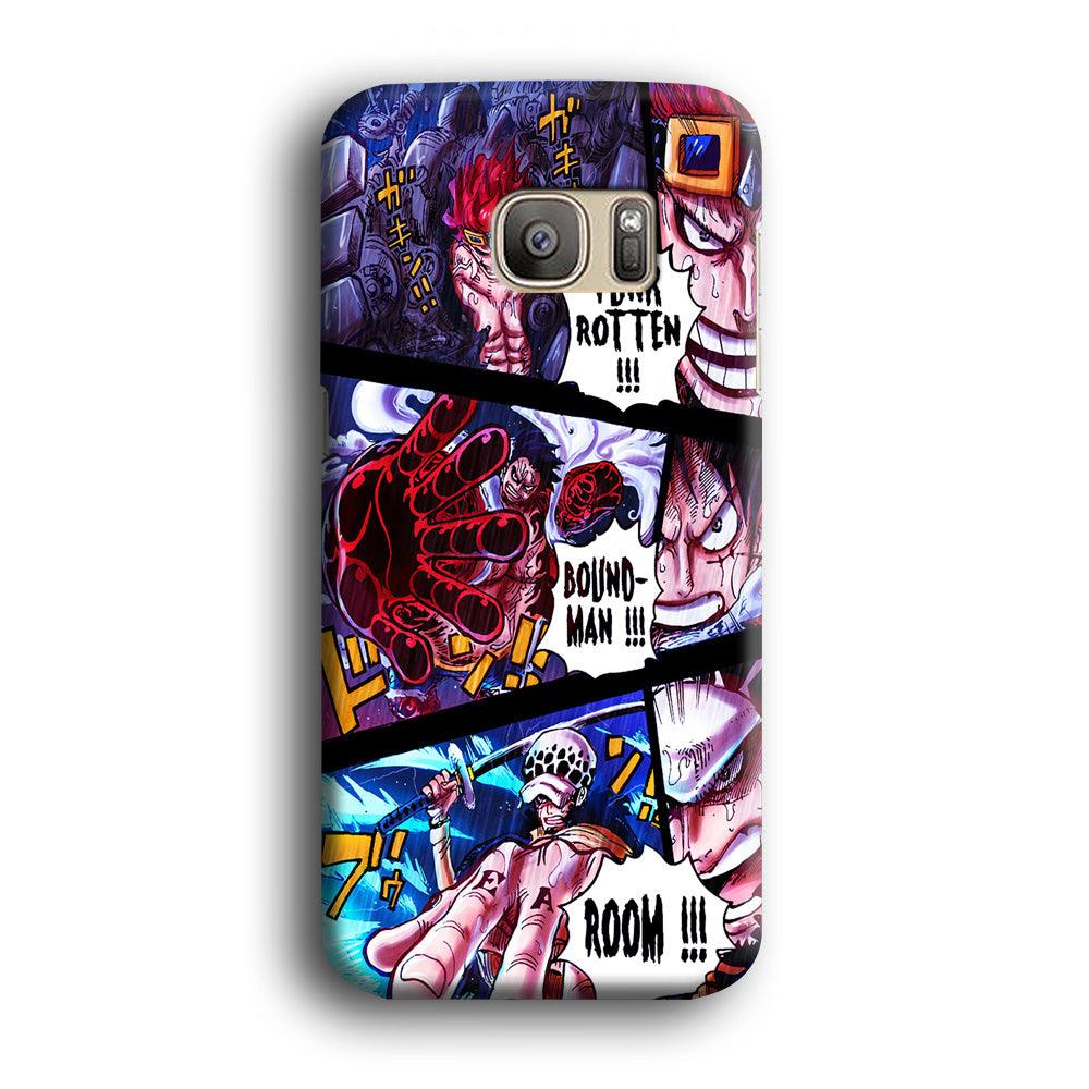 One Piece Luffy Kid Law Comic Samsung Galaxy S7 Edge Case-Plastic / Full Wrap (3D Case)-Xtracase