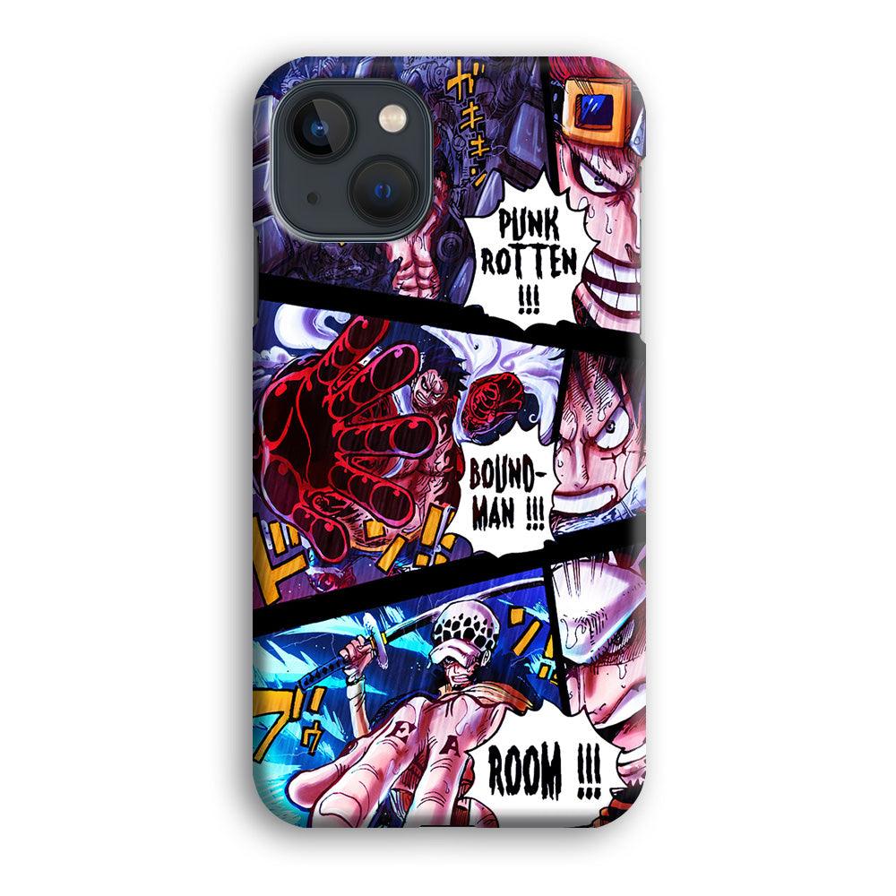 One Piece Luffy Kid Law Comic iPhone 13 Mini Case-Plastic / Full Wrap (3D Case)-Xtracase