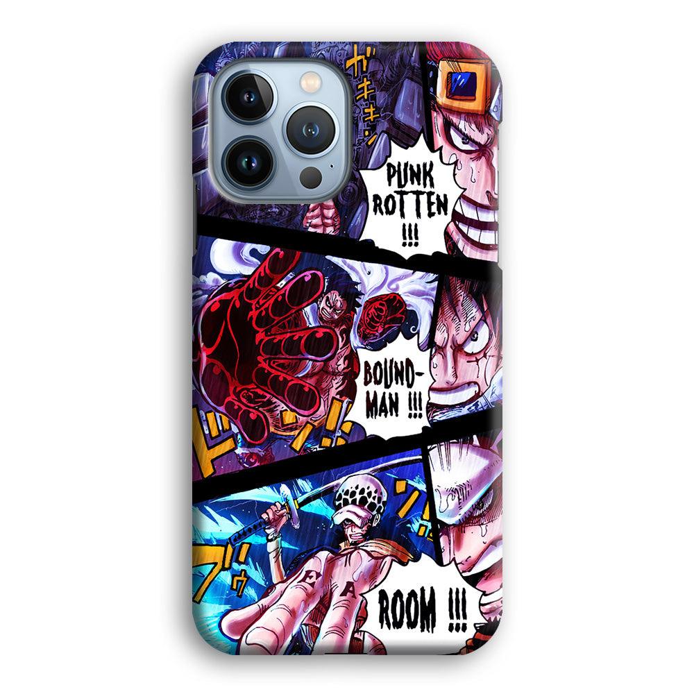 One Piece Luffy Kid Law Comic iPhone 13 Pro Case-Plastic / Full Wrap (3D Case)-Xtracase