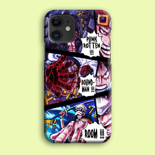 One Piece Luffy Kid Law Comic iPhone 12 Case-Plastic / Full Wrap (3D Case)-Xtracase