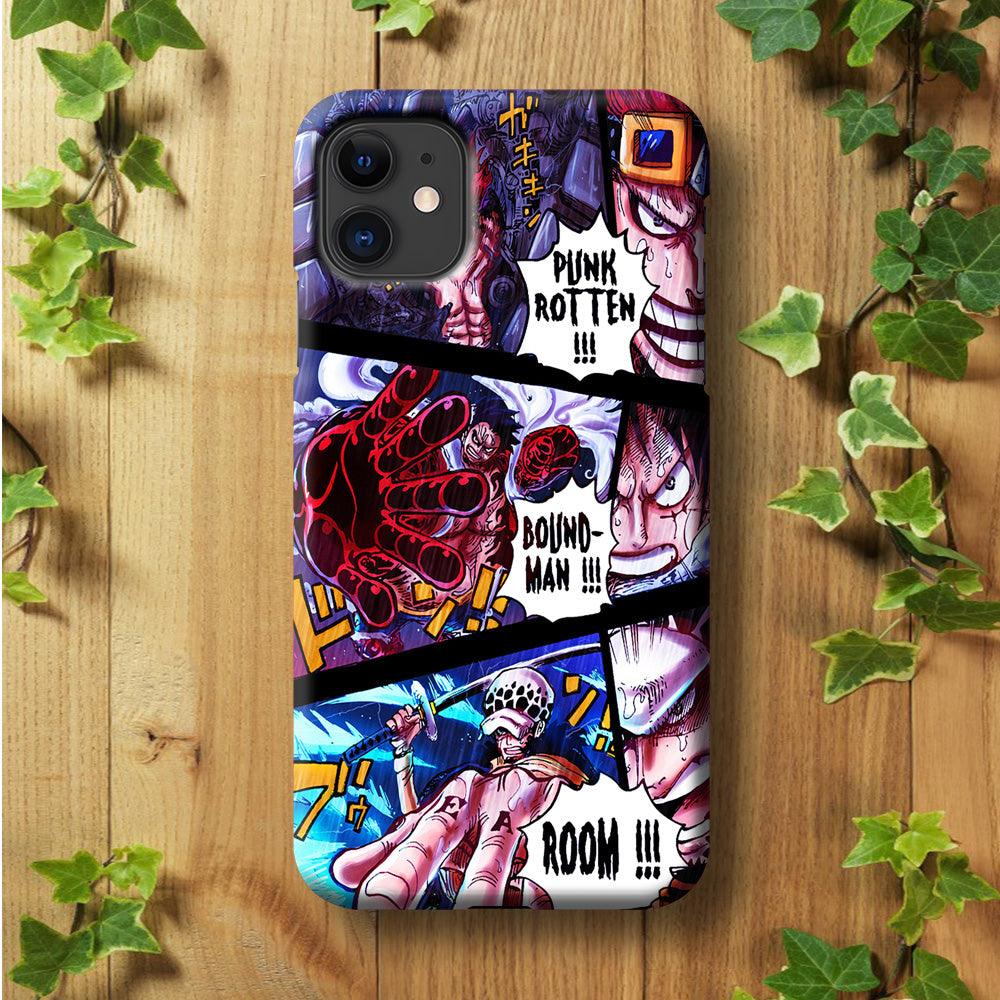 One Piece Luffy Kid Law Comic iPhone 11 Case-Plastic / Full Wrap (3D Case)-Xtracase