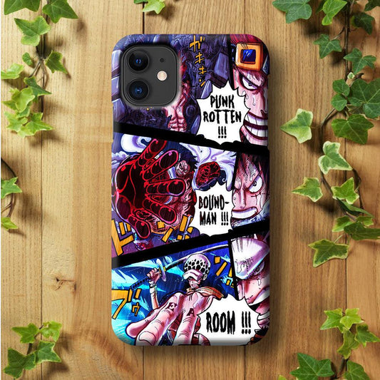 One Piece Luffy Kid Law Comic iPhone 11 Case-Plastic / Full Wrap (3D Case)-Xtracase