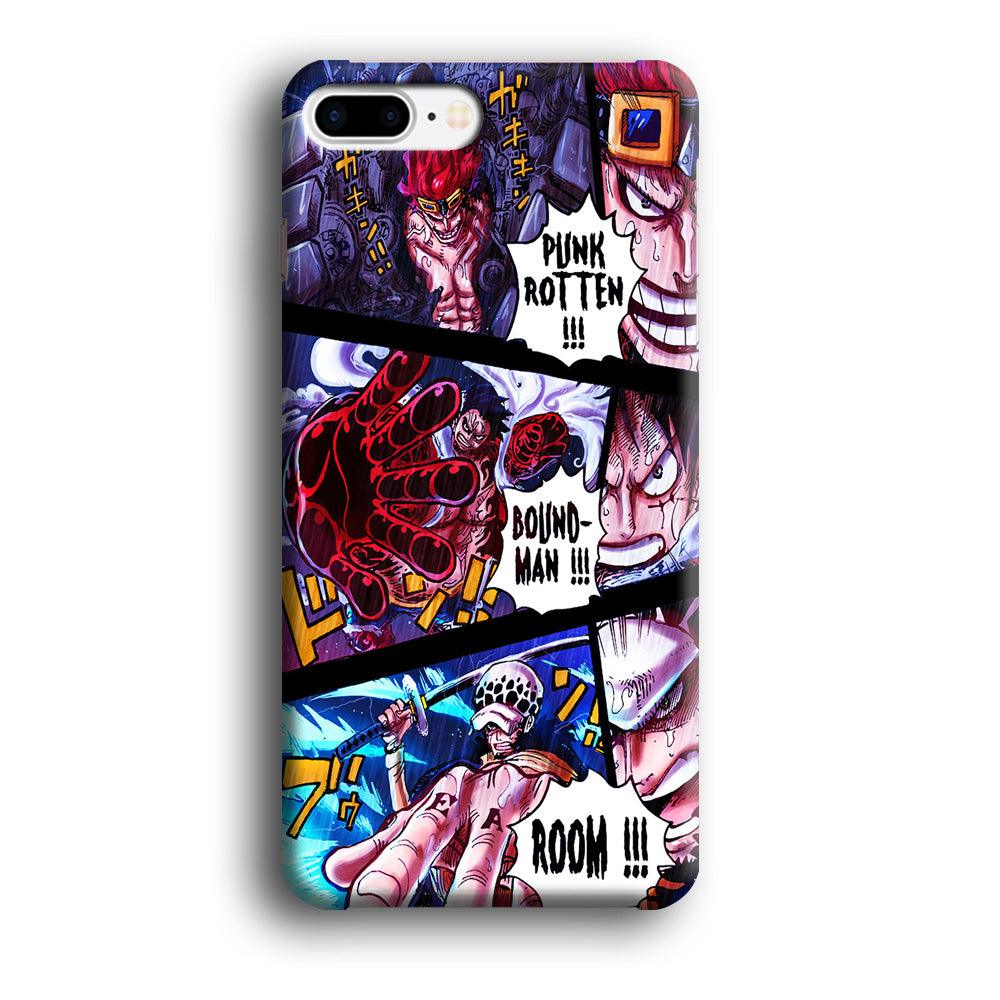 One Piece Luffy Kid Law Comic iPhone 8 Plus Case-Plastic / Full Wrap (3D Case)-Xtracase