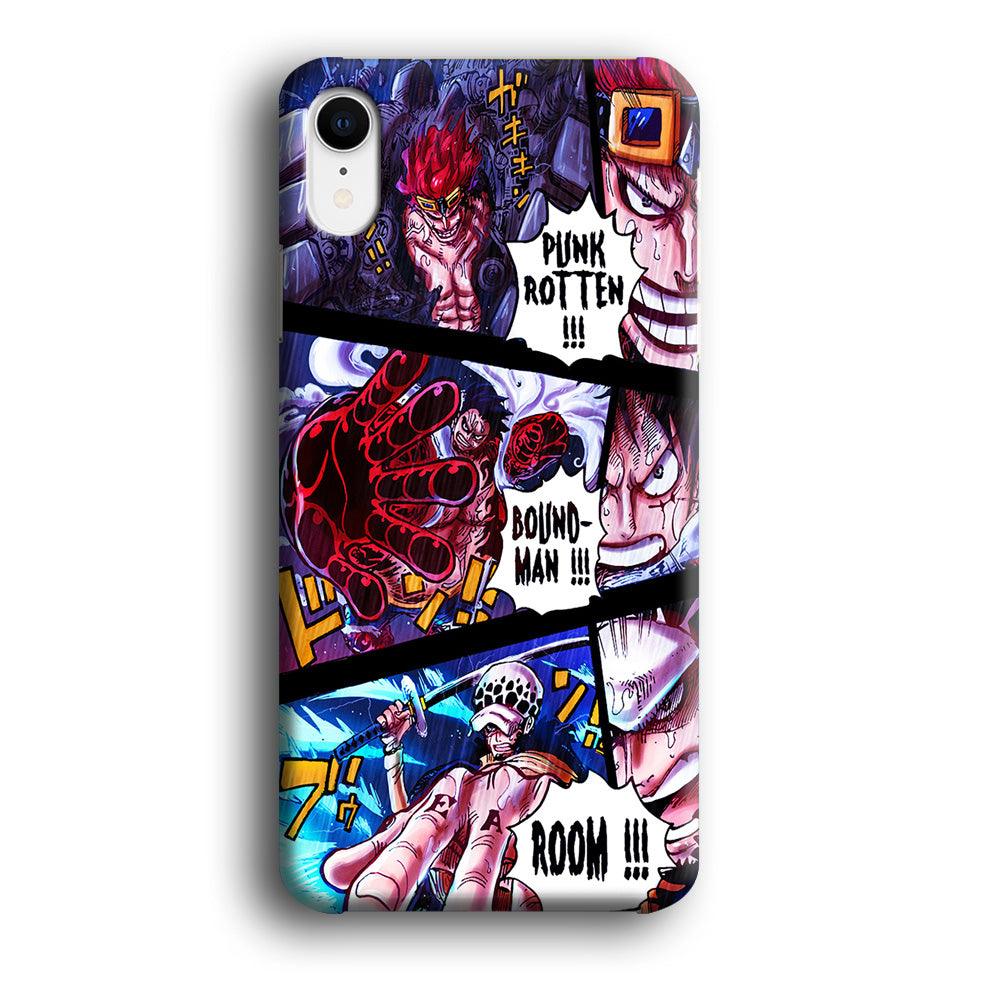 One Piece Luffy Kid Law Comic iPhone XR Case-Plastic / Full Wrap (3D Case)-Xtracase