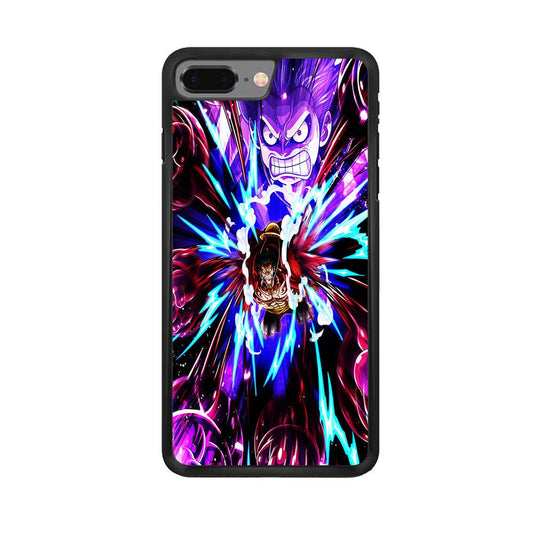 One Piece Luffy King Kong Gun iPhone 8 Plus Case-Rubber / Black (2D Case)-Xtracase