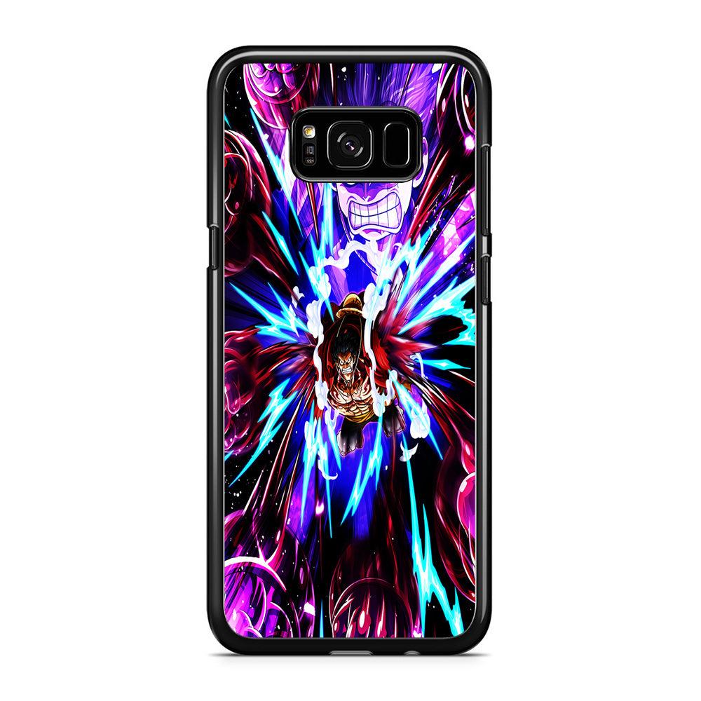 One Piece Luffy King Kong Gun Samsung Galaxy S8 Case-Rubber / Black (2D Case)-Xtracase