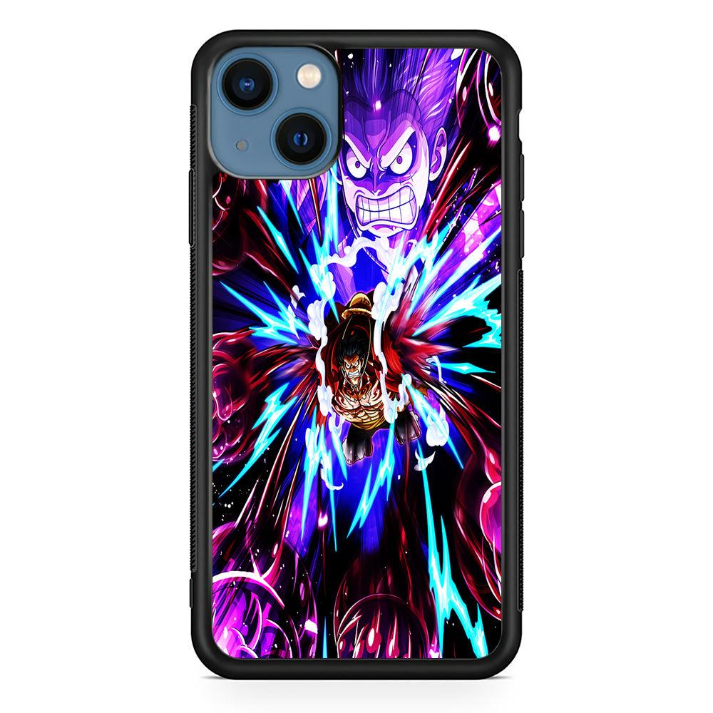 One Piece Luffy King Kong Gun iPhone 13 Case-Rubber / Black (2D Case)-Xtracase
