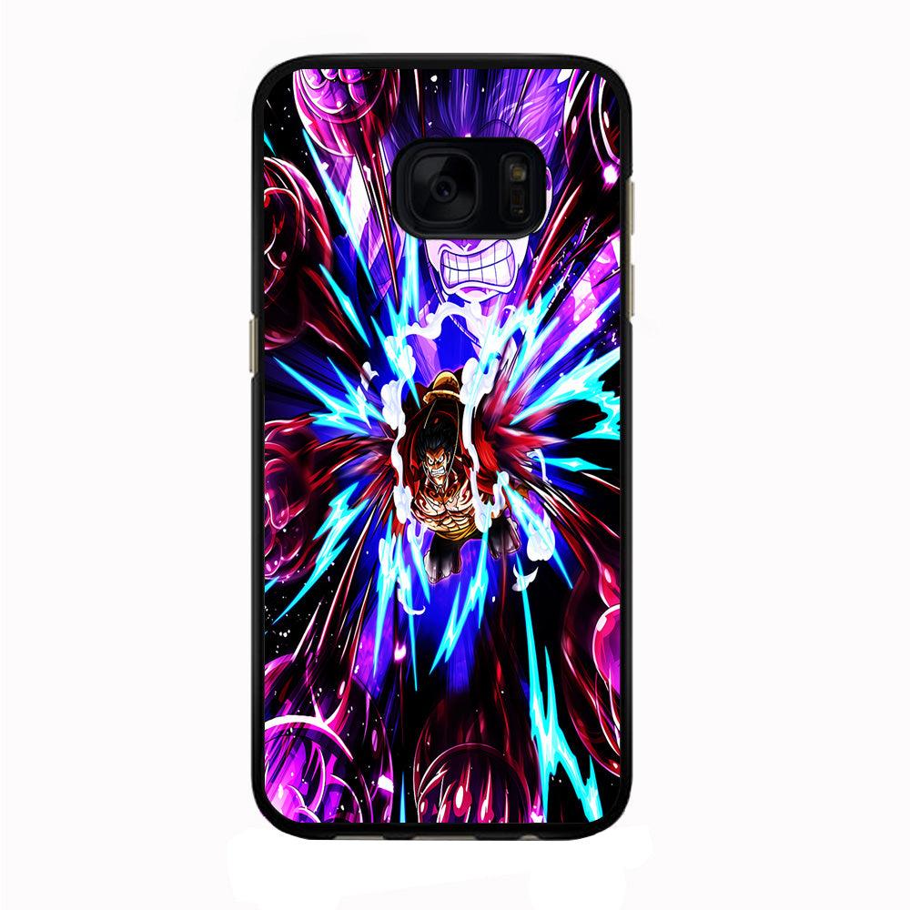 One Piece Luffy King Kong Gun Samsung Galaxy S7 Edge Case-Rubber / Black (2D Case)-Xtracase