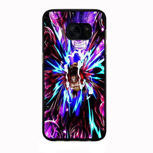One Piece Luffy King Kong Gun Samsung Galaxy S7 Edge Case-Rubber / Black (2D Case)-Xtracase