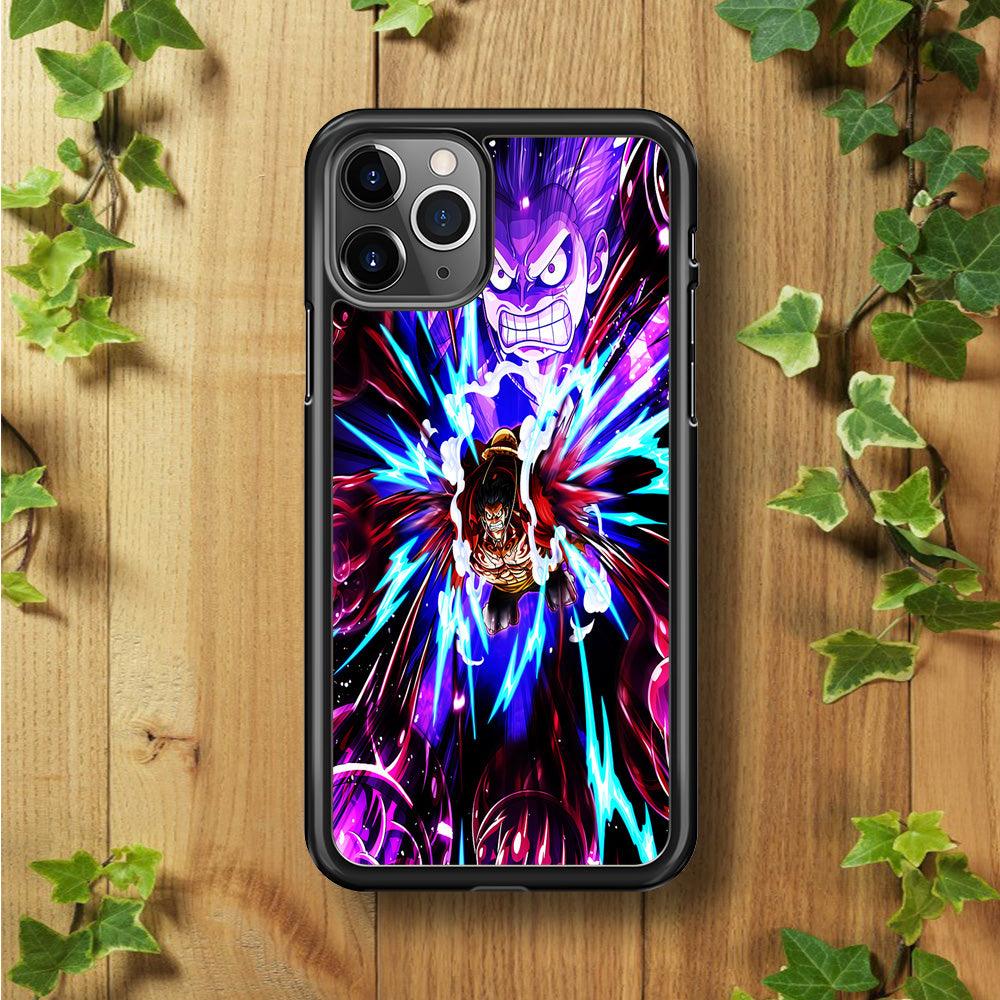 One Piece Luffy King Kong Gun iPhone 11 Pro Max Case-Rubber / Black (2D Case)-Xtracase