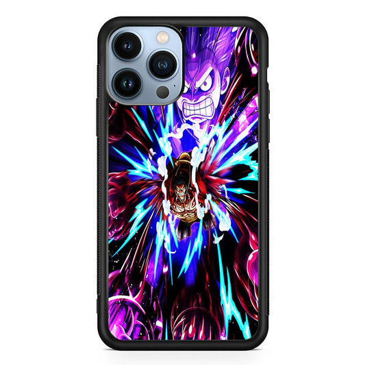 One Piece Luffy King Kong Gun iPhone 13 Pro Case-Rubber / Black (2D Case)-Xtracase