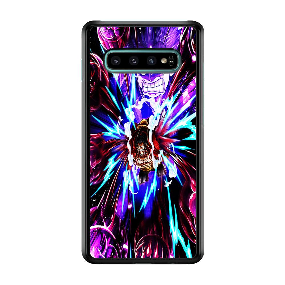One Piece Luffy King Kong Gun Samsung Galaxy S10 Case-Rubber / Black (2D Case)-Xtracase